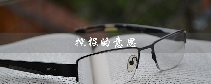 挖掘的意思（挖掘的意思是什么）
