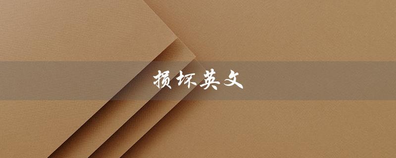 损坏英文（损坏翻译如何处理）