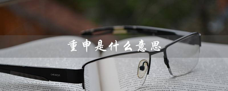 重申是什么意思（制度重申是什么）